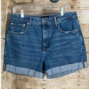 FREE ASSEMBLY SUPER HIGH RISE CLASSIC CASUAL EVERYDAY CUFFED DENIM SHORTS SZ. 14